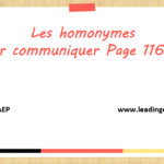 Les homonymes 5AEP Pour communiquer Page 116-117