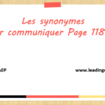 Les synonymes 5AEP Pour communiquer Page 118-119