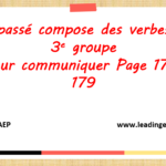 Conjugaison 5AEP :  Le passé compose des verbes du 3e groupe (Pour communiquer Page 178-179)